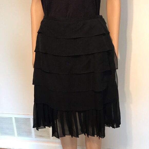 Kay Unger chiffon tiered ruffles skirt - Picture 2 of 7